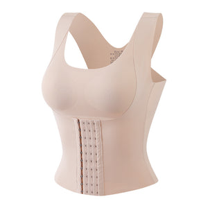 Traceless And Steel Rim Shaping One-piece Suit Tummy Retraction And Correction, Hunchback Sports Bra