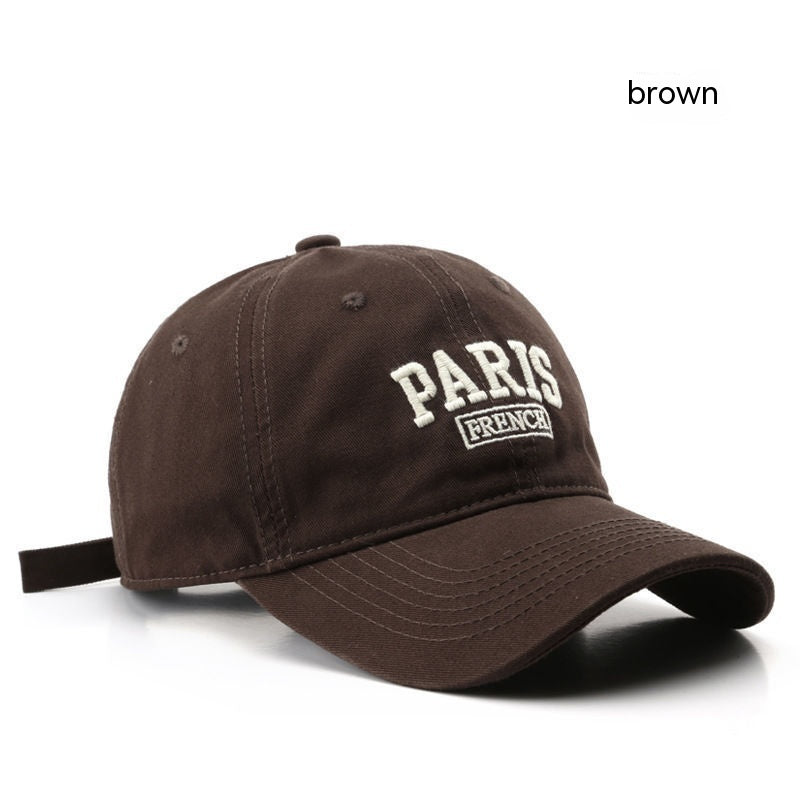 Personalized Washed Letter Embroidered Duckbill Hat