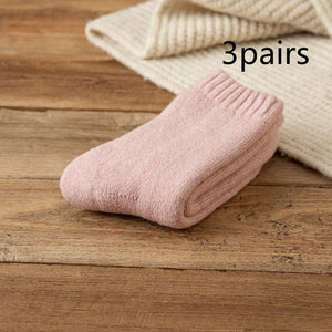 Winter Warm Padded Extra Thick Fleece Lined Fur Selvedge Female Middle Tube Socks