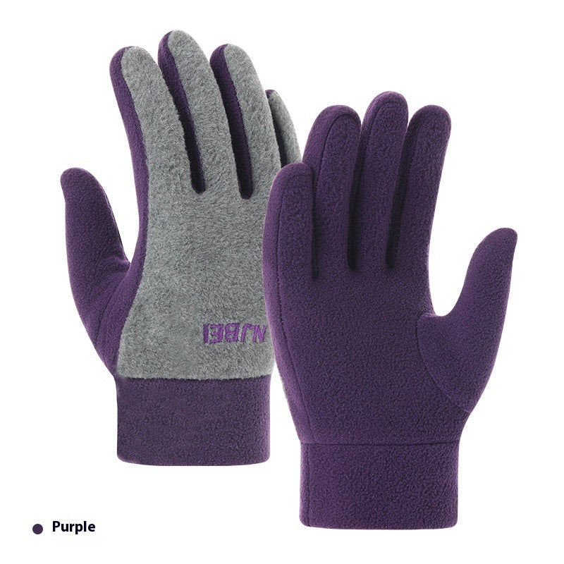 Autumn And Winter Warm Polar Fleece Gloves Riding Thick Fashion