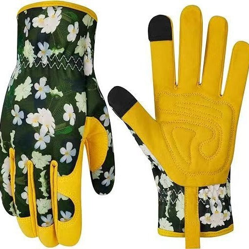 Microfiber Printing Gloves Flower Garden Planting Plucking