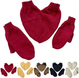 Love Warm Decoration Solid Color Knitted Yarn Gloves