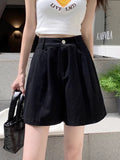 Corduroy Casual Shorts Women's High Waist Loose