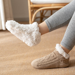 Winter Knitted Plush Floor Socks Home Warm Non-slip Carpet Socks Women