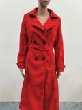 Women's Coat Woolen Extended Suit Collar Trench Coat