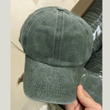 Washed Solid Color Light Board Baseball Cap For Women