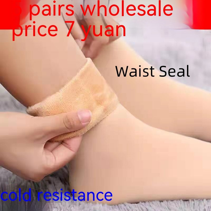 Fleece Lined Padded Warm Keeping Snow Socks Women Mid-high Tube Long