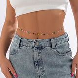 Sweet Cool Geometric Star Metal Waist Decorations Simple Body Chains Love Chain Sexy