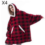 Men And Women Can Wear Zipper Flannel Lazy Blanket