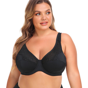 Lace Steel Ring Plus Size Women's Bra