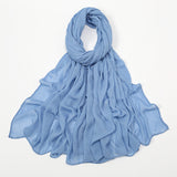 Curling Rayon Wrinkle Scarf Women's Simple Toe Cap