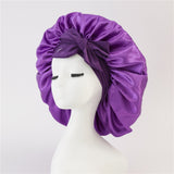 Satin Ribbon Round Bow Elastic Nightcap