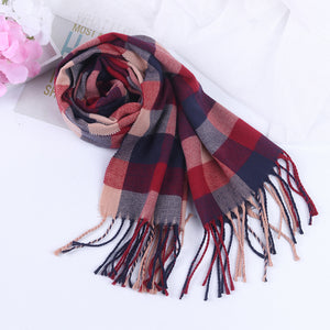 Autumn And Winter British Style Plaid Scarf Winter