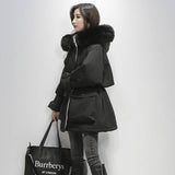 Women's Mid-length Down Cotton-padded Jacket Loose Thick Cotton Coat