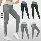 High Waist Color Stitching Fitness Pants For Women