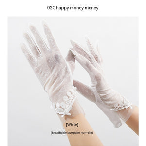 Lightweight Breathable Lace Sun Protection Gloves