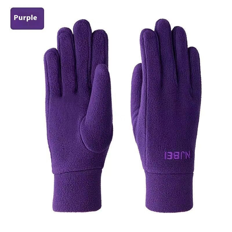 Autumn And Winter Warm Polar Fleece Gloves Riding Thick Fashion