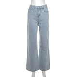 Women's Low Waist Straight Wide Leg All-matching Jeans