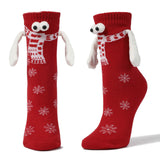 Couple Magnetic Handle Cute Hand Socks Christmas