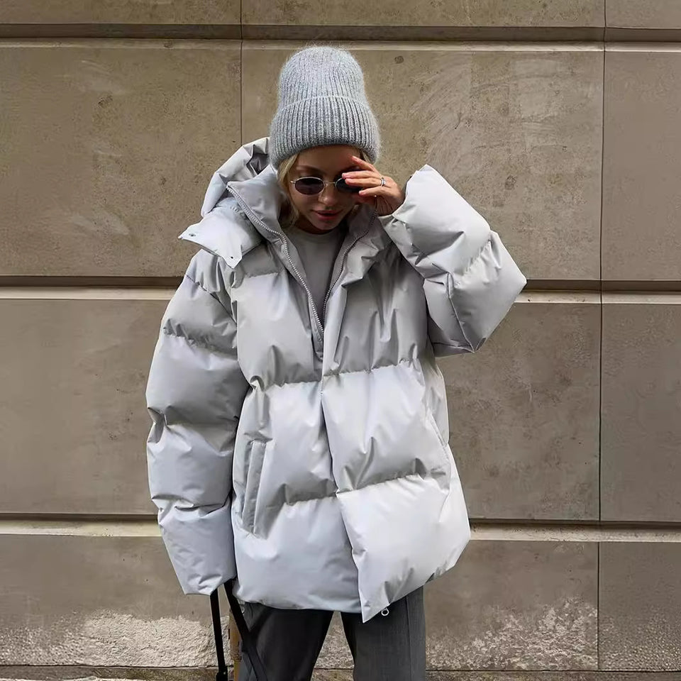 Cotton Padded Jacket Female Loose Cotton Coat Baggy Coat