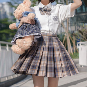 Student Jk Plaid Skirt Preppy Style Skirt