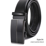 Men's Fashion Automatic Buckle Litchi Pattern Belt