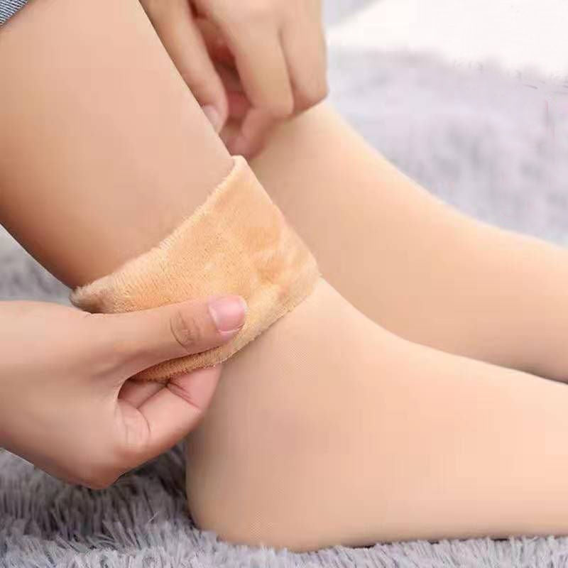 Fleece Lined Padded Warm Keeping Snow Socks Women Mid-high Tube Long