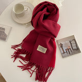 New Scarf Autumn And Winter Popular Color Matching Cashmere Scarf For Women