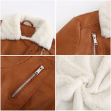 Autumn And Winter New Fur One Leather Jacket Female