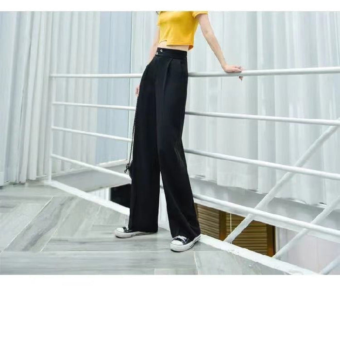 Chiffon Straight-leg Pants Loose Flattering Mopping Pants Fashion