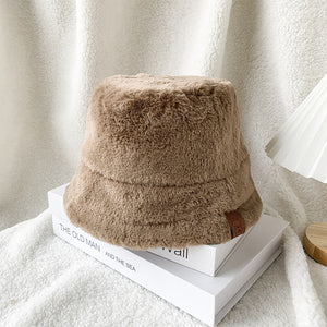 Fleece-lined Warm Face-covering Bucket Hat