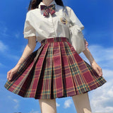 Student Jk Plaid Skirt Preppy Style Skirt