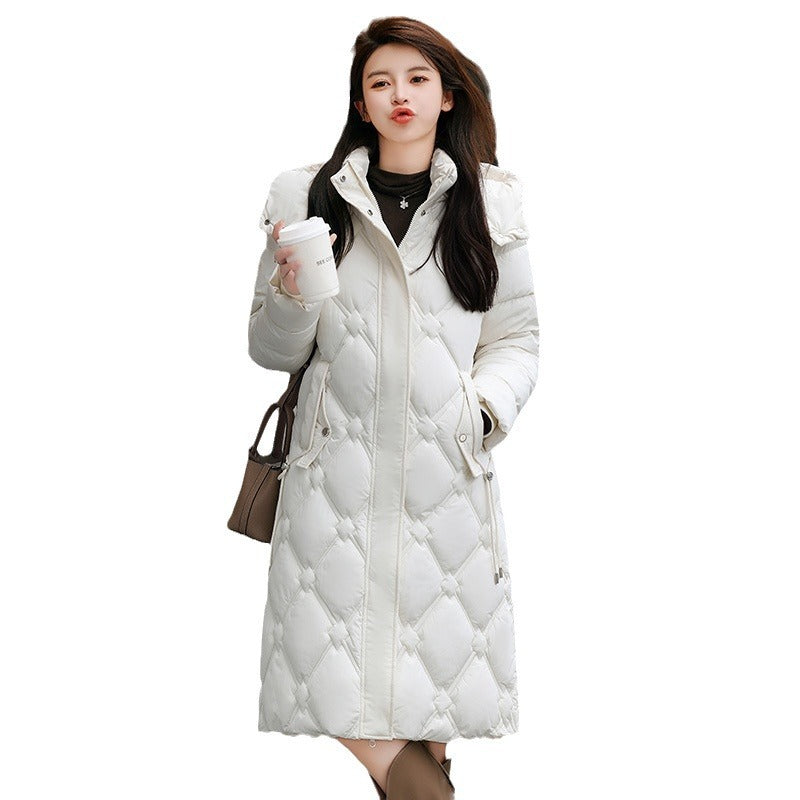 Detachable Hat Cotton-padded Coat Women's Mid-length Winter