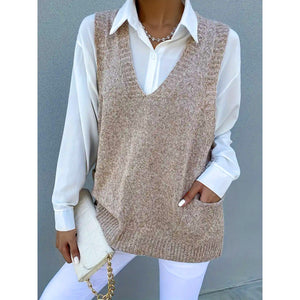 Women's All-match Simple Pullover Solid Color Vest