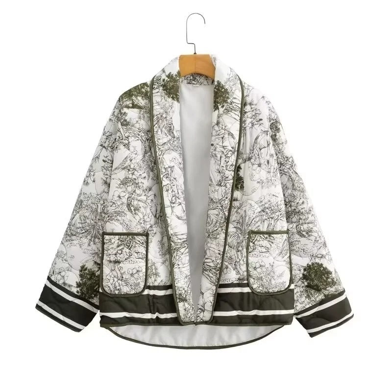 Women's 6-color Printing Cotton Jacket