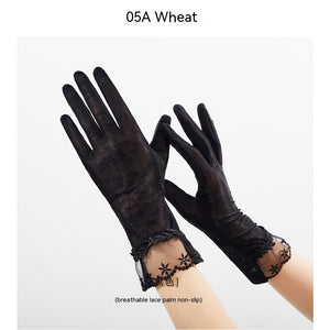 Lightweight Breathable Lace Sun Protection Gloves