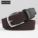 Woven Leather Belt Men's Pant Women's Jeans