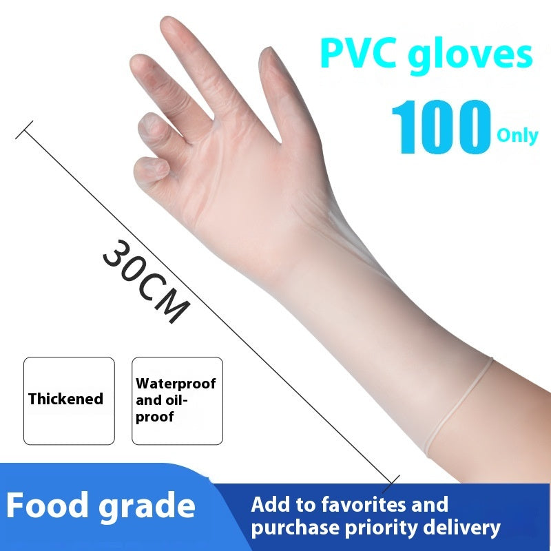 Disposable Dishwashing Gloves Female Extended Waterproof Latex