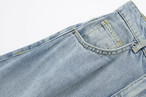 Fashionable Asymmetric High Waist Denim Skirt