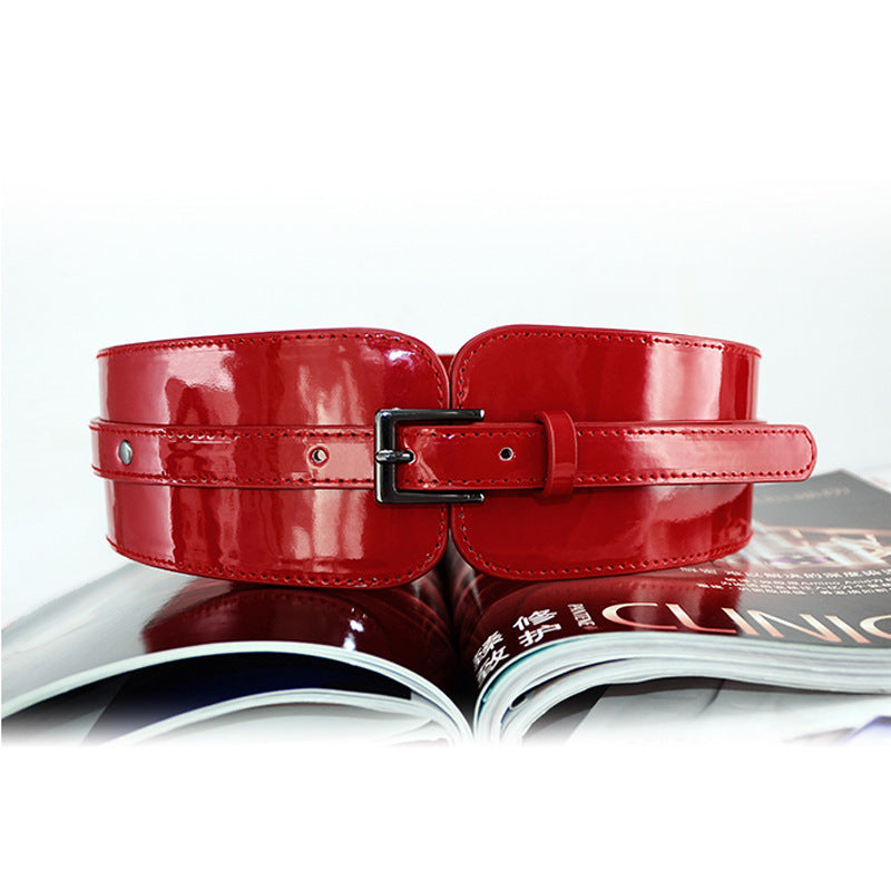 Women's Patent Leather Belt All-match Waist Seal