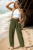 Women's Cotton And Linen Casual Pants Vacation Style