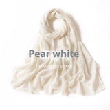 Pure Color Pearl Chiffon Scarf Headcloth Veil Chiffon Scarf