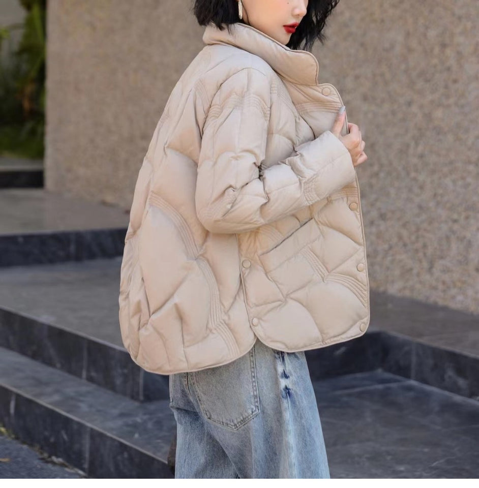 Lightweight Down Jacket Female Loose Lapel