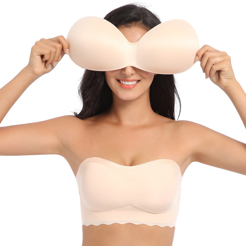 Big Chest Show Small-large Size Underwear Strapless Bra Summer