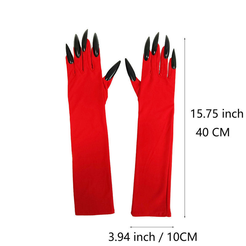 Halloween Long Nail Ghost Claw Gloves Long