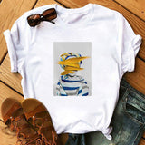 Nordic Retro Art T-shirt Women's Fashion