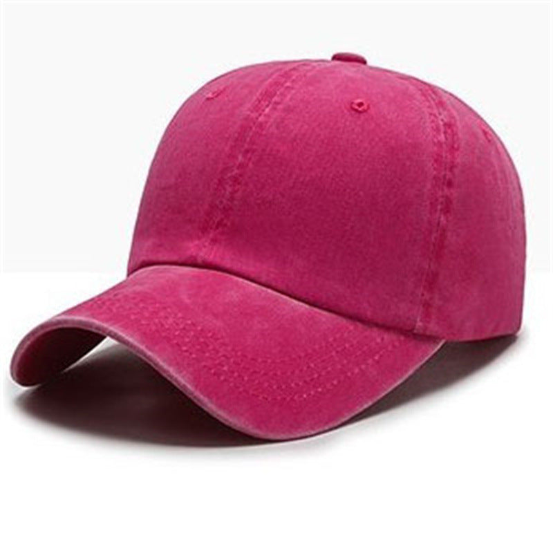 Washed Solid Color Light Board Baseball Cap For Women