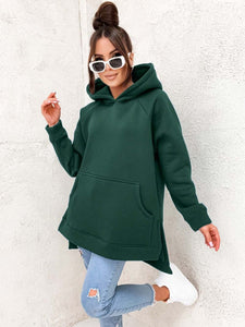 Women's Solid Color Hooded Casual Loose Sweater