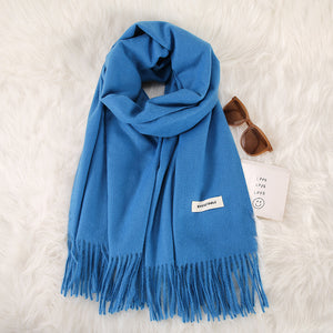 Women's Fashionable All-match Cashmere Tassel Double-sided Scarf