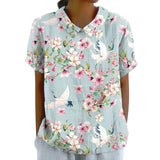 Women's Creative Retro Floral Cute Short-sleeved T-shirt